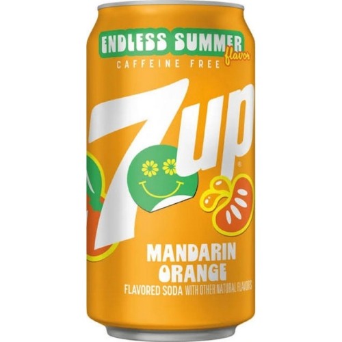 7 Up Caffeine free Mandarin Orange Endless Summer flavour 355ml